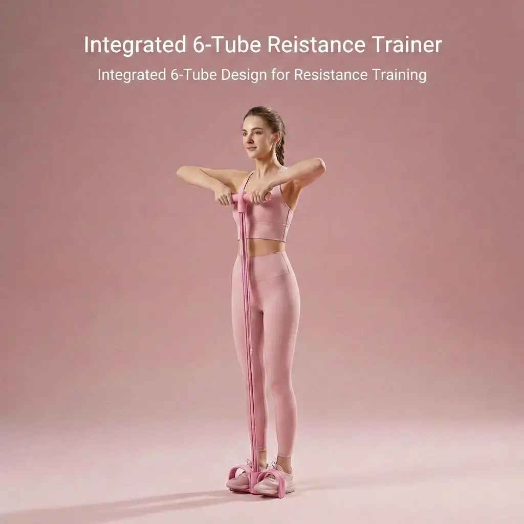 Professional Home Fitness Resistance Training Set with Resistance Trainer, Thigh Trainer, and Weighted Jump Rope