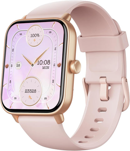 Women's Smart Watch with 1.8" Touchscreen, Fitness Tracker, Bluetooth Calling, Alexa Integration, SpO2 and Heart Rate Monitoring, Sleep Tracking, Calorie and Step Counter, Waterproof Activity Tracker for Android and iPhone
