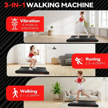 Walking Vibration Pad P1,Vibrating Plate, Remote Control & APP, Lightweight under Desk Treadmills for Home & Office,Servo Motor Technology, 3 in 1 Portable Walking Pad Treadmill, 22 Lbs Fitness Equipment #Summervibes
