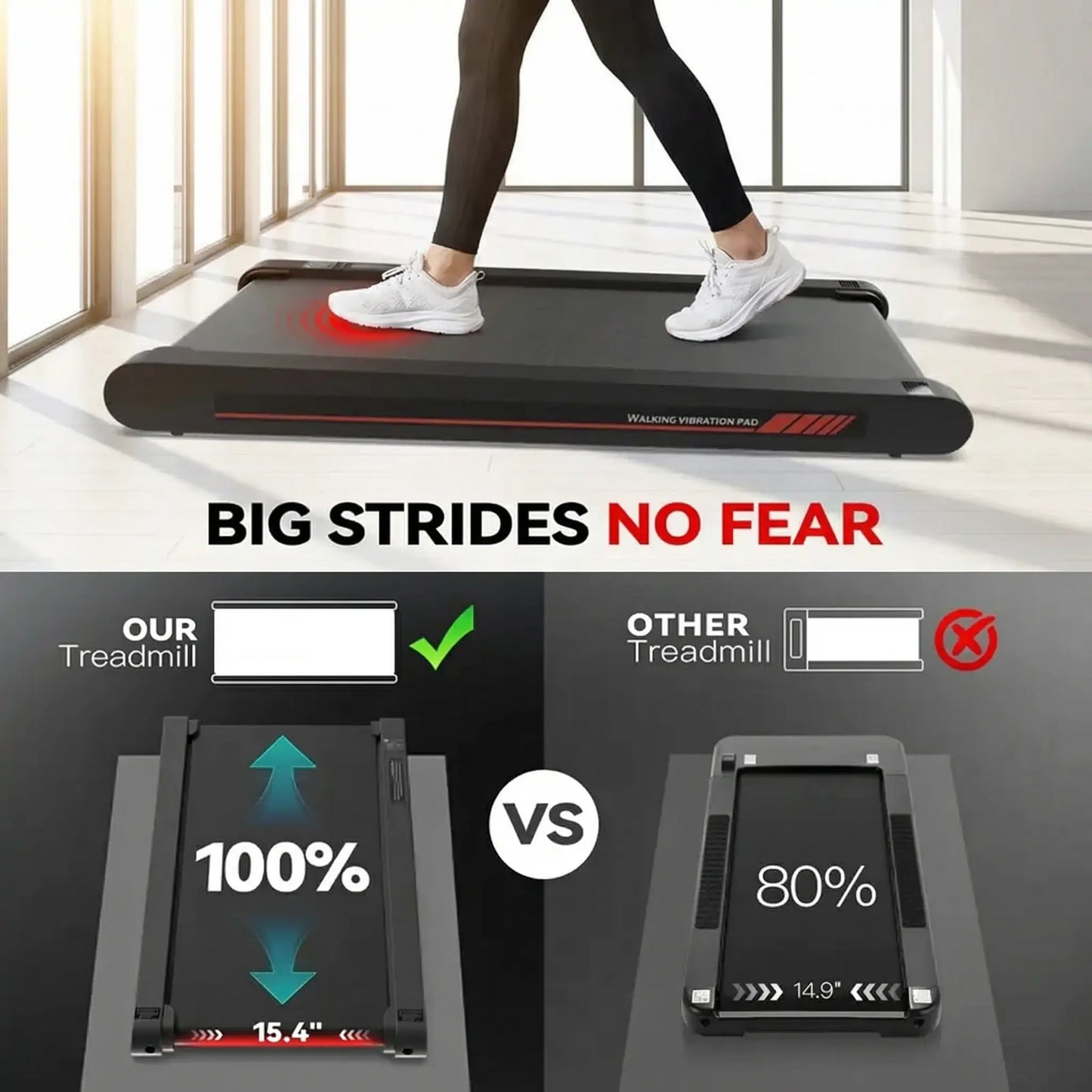 Walking Vibration Pad P1,Vibrating Plate, Remote Control & APP, Lightweight under Desk Treadmills for Home & Office,Servo Motor Technology, 3 in 1 Portable Walking Pad Treadmill, 22 Lbs Fitness Equipment #Summervibes