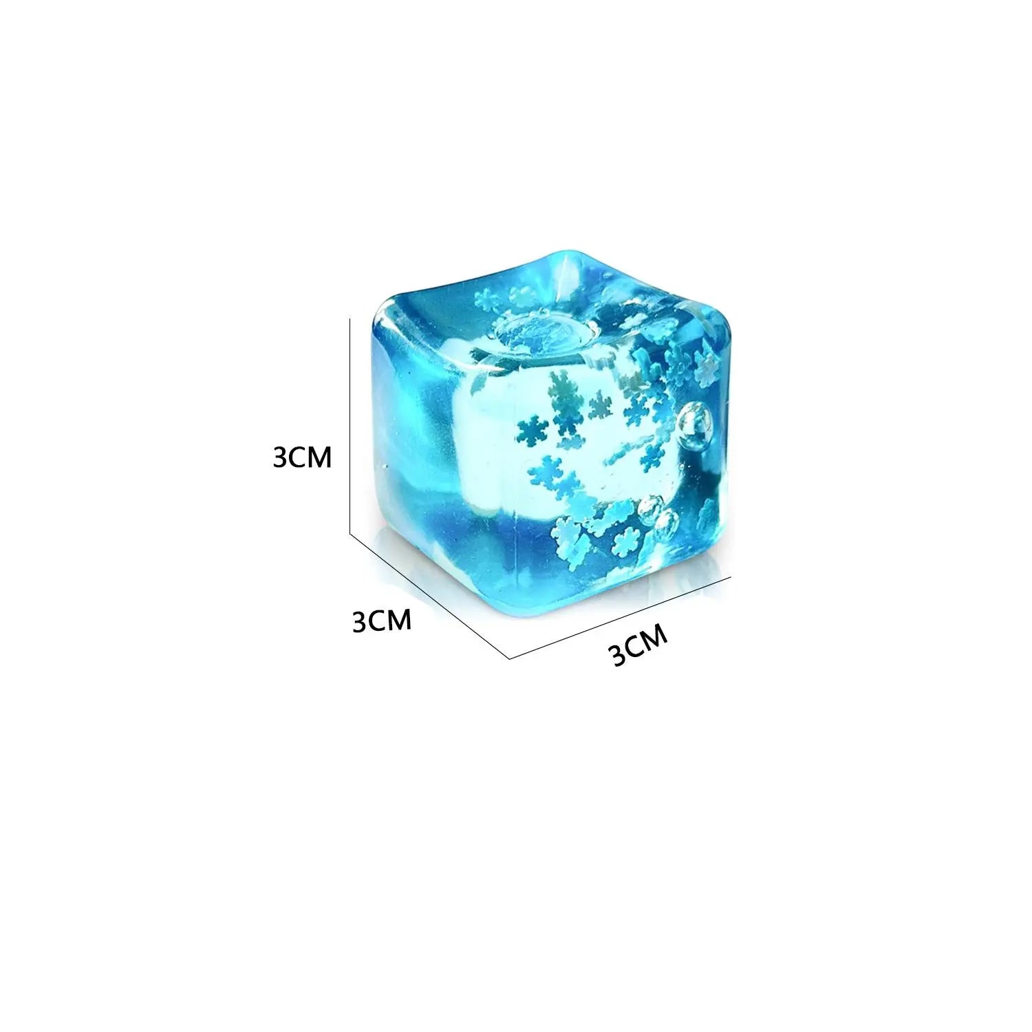 3Pcs Squishy Ice Cube Stress Balls - Snowflakes Design for Ultimate Stress Relief and Fidgeting Fun