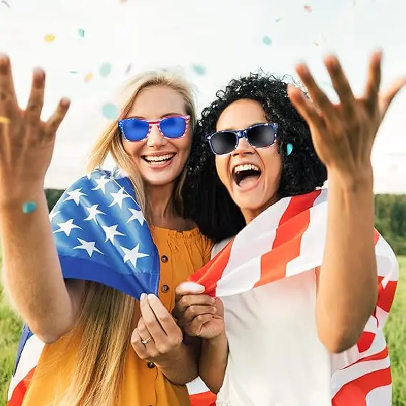 3 Pairs American Flag Sunglasses, 4Th of July Decorations Frame Sunglasses for Women Men Teens, Patriotic Party Favors Supplies Independence Day Memorial Day Decorations 4Th of July Accessories
