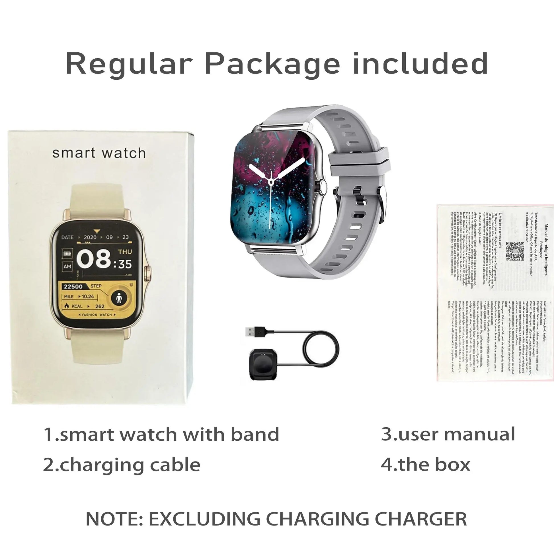 Erun 1.83-Inch HD Smartwatch, Sporty Digital Watch with Bluetooth Calling and Weather App, Compatible with Android and Ios
