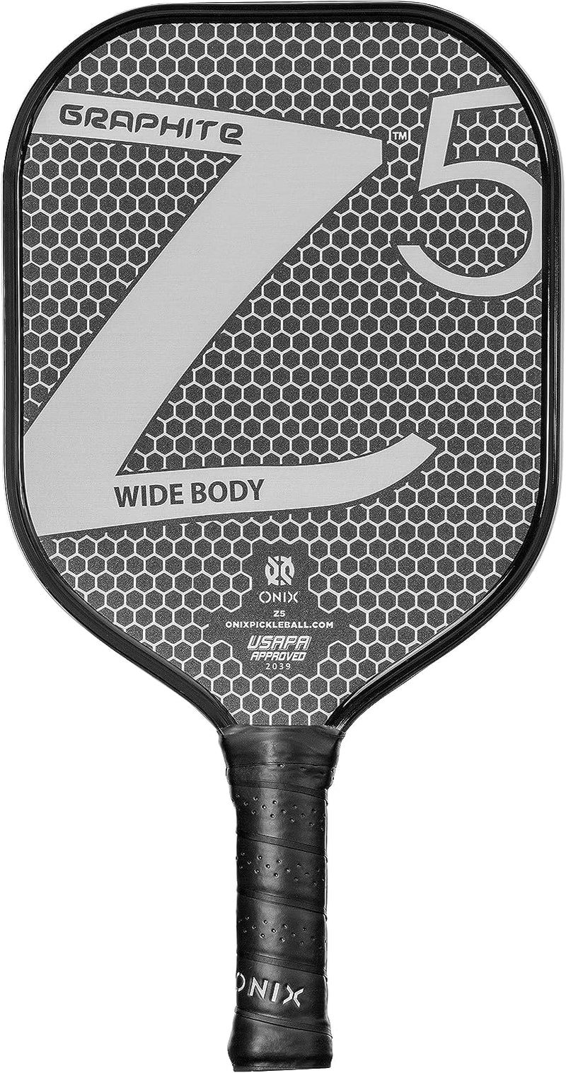 Graphite MOD Z5 Carbon Fiber Pickleball Paddle - Wide-Body Design, Honeycomb Core, Graphite Face, and Cushioned Grip