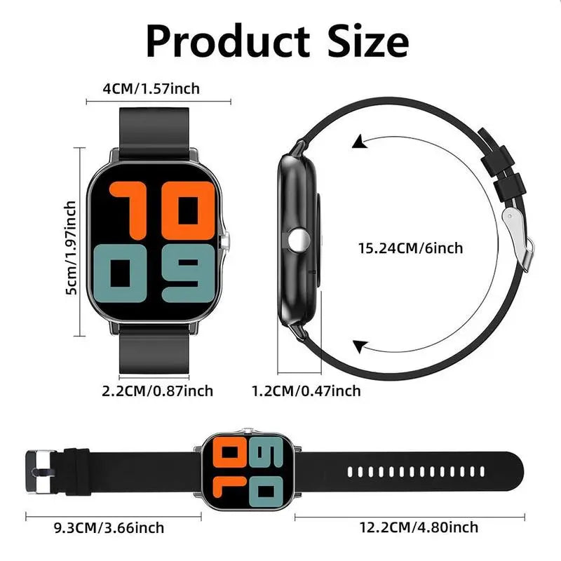 Erun 1.83-Inch HD Smartwatch, Sporty Digital Watch with Bluetooth Calling and Weather App, Compatible with Android and Ios
