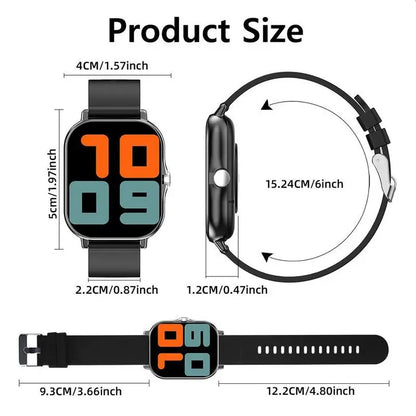 Erun 1.83-Inch HD Smartwatch, Sporty Digital Watch with Bluetooth Calling and Weather App, Compatible with Android and Ios