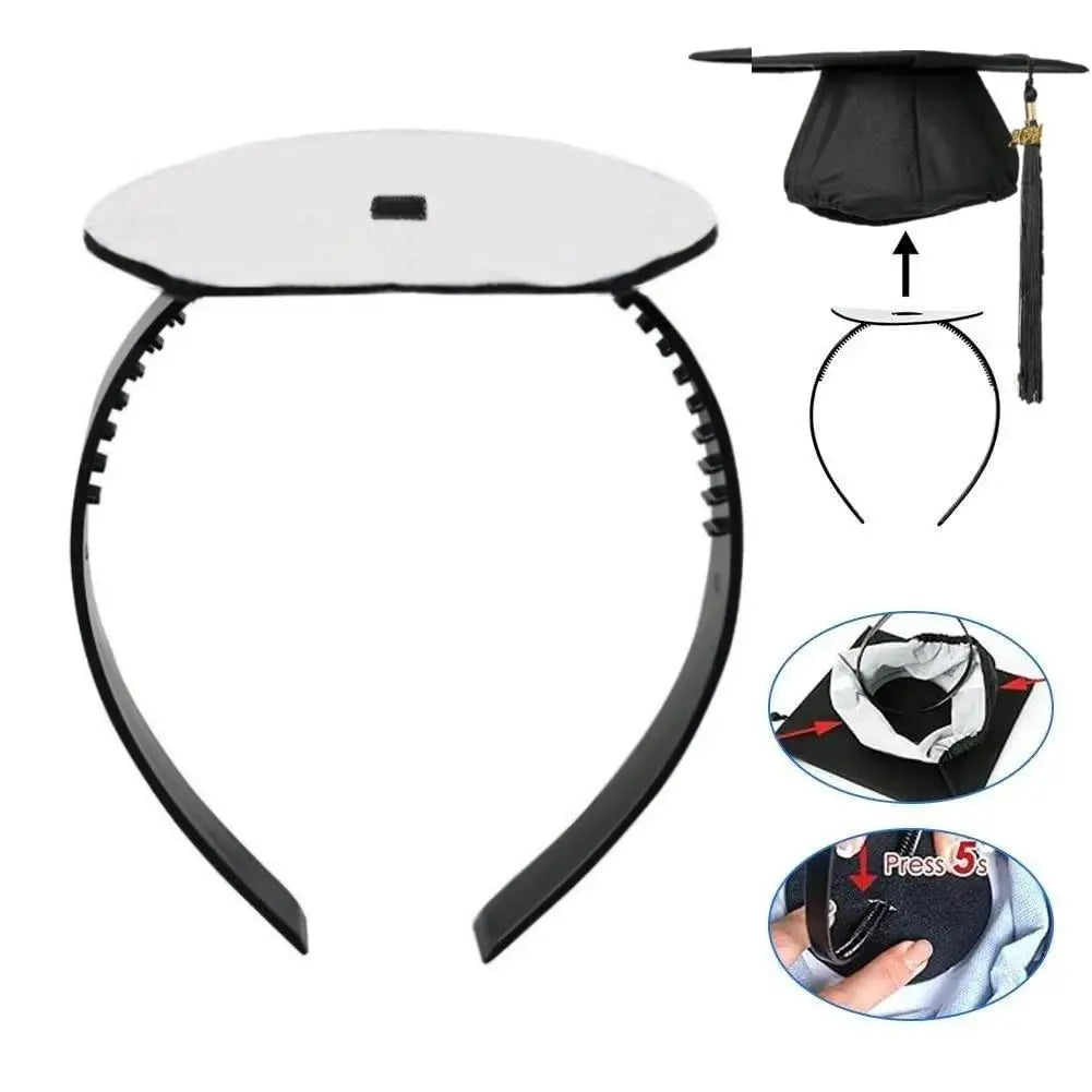 Graduation Cap Headband - Durable Anti-Fall Hair Accessory for Secure Cap Fit on Graduation Day