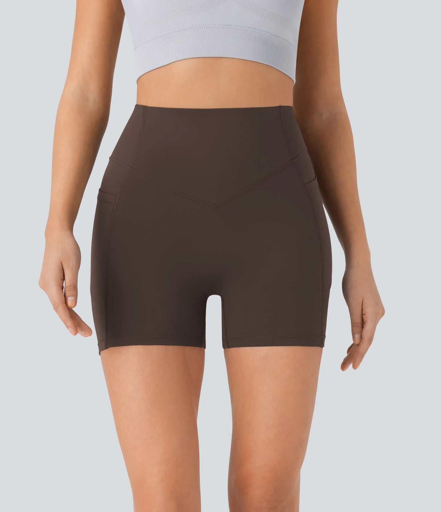 Halara Ultrasculpt High-Waisted Biker Shorts with Scrunch Butt Lifting and Tummy Control, Featuring Side Pockets, Available in 5" and 7" Lengths