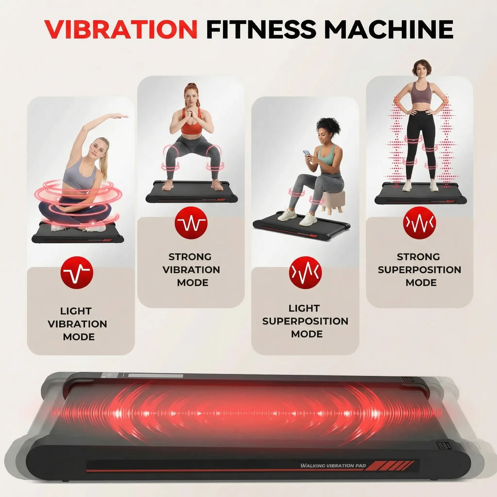 Walking Vibration Pad P1,Vibrating Plate, Remote Control & APP, Lightweight under Desk Treadmills for Home & Office,Servo Motor Technology, 3 in 1 Portable Walking Pad Treadmill, 22 Lbs Fitness Equipment #Summervibes