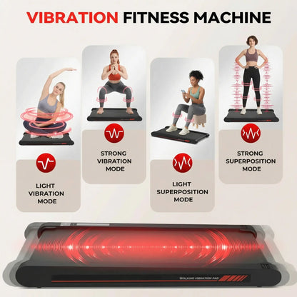 Walking Vibration Pad P1,Vibrating Plate, Remote Control & APP, Lightweight under Desk Treadmills for Home & Office,Servo Motor Technology, 3 in 1 Portable Walking Pad Treadmill, 22 Lbs Fitness Equipment #Summervibes