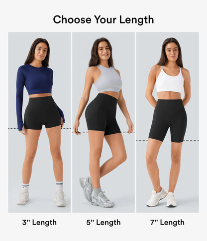 Halara Ultrasculpt High-Waisted Biker Shorts with Scrunch Butt Lifting and Tummy Control, Featuring Side Pockets, Available in 5" and 7" Lengths