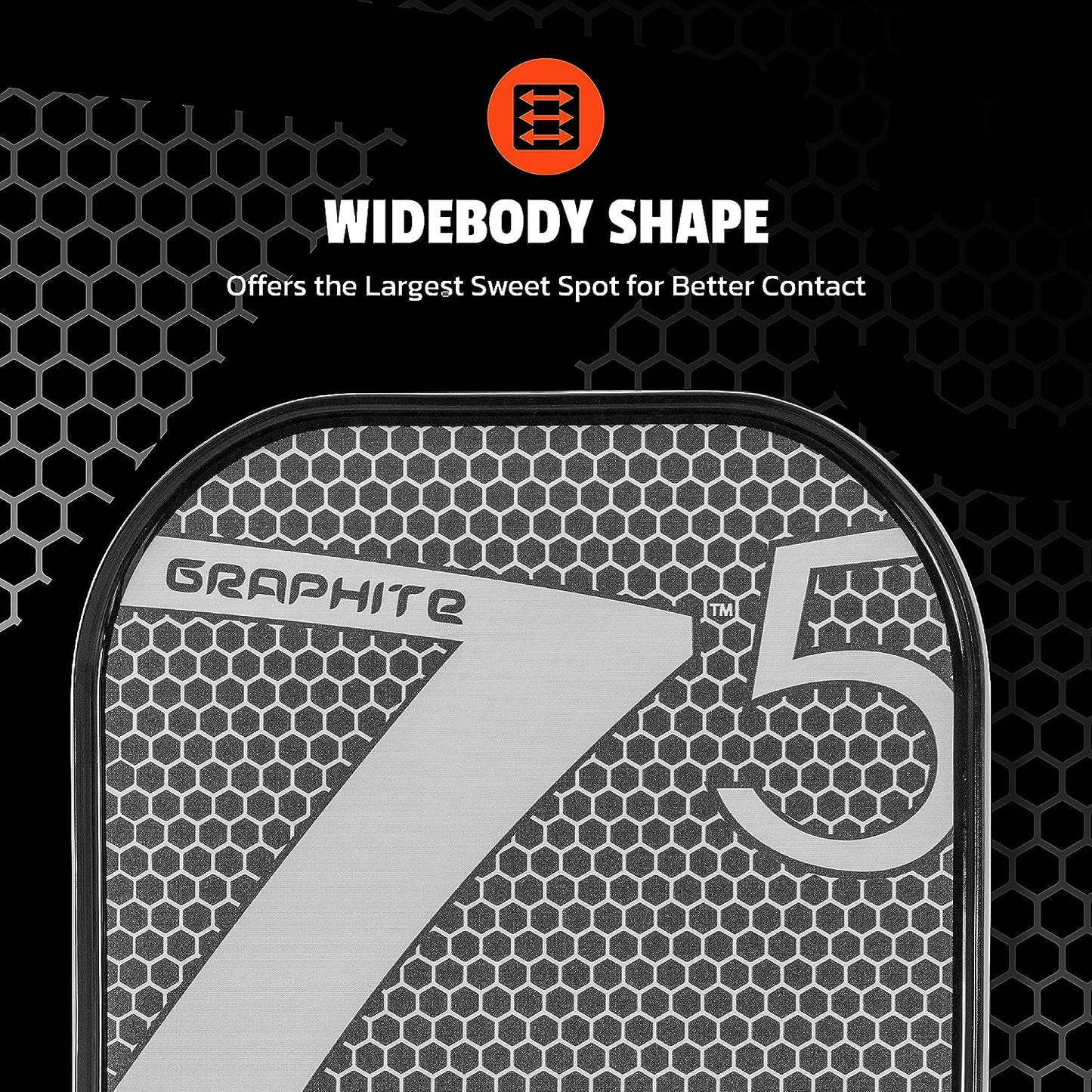 Graphite MOD Z5 Carbon Fiber Pickleball Paddle - Wide-Body Design, Honeycomb Core, Graphite Face, and Cushioned Grip