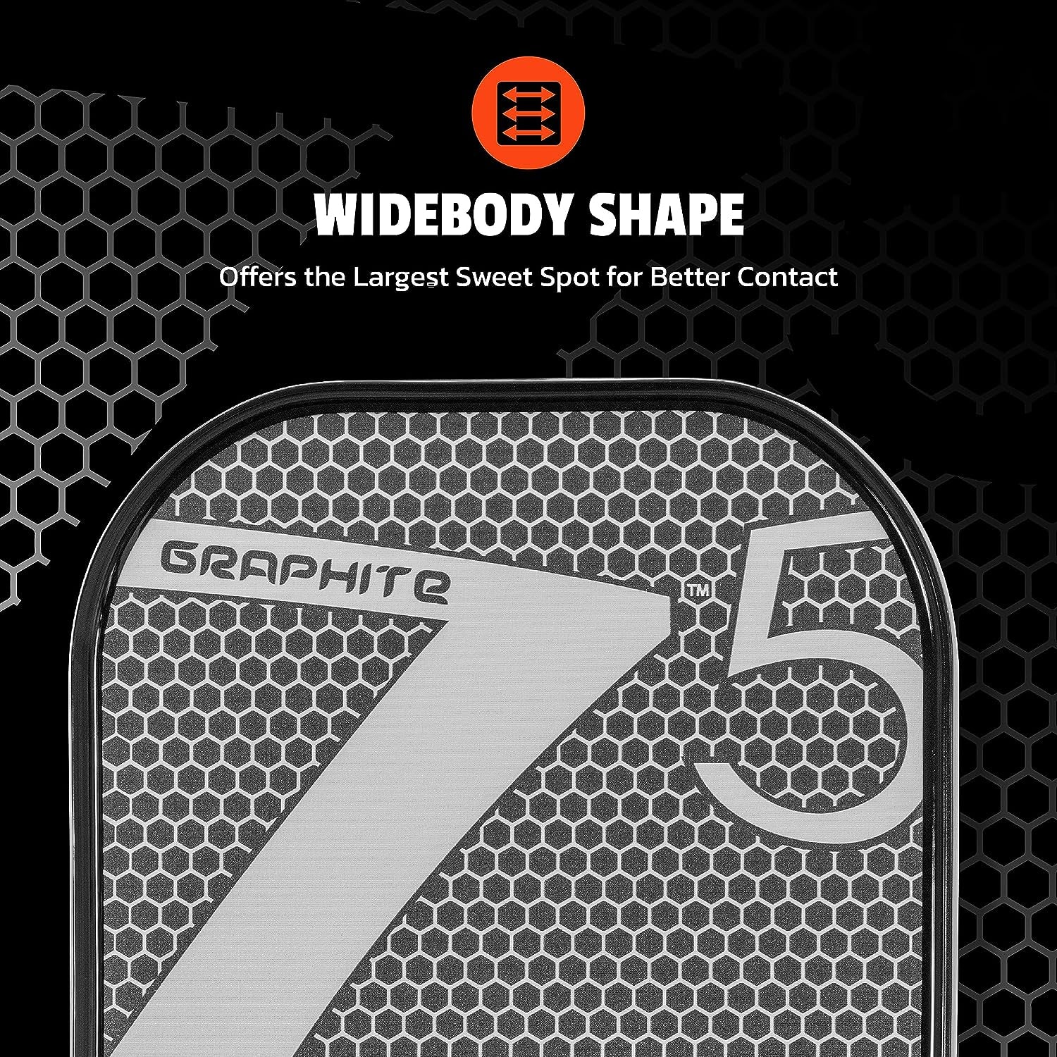 Graphite MOD Z5 Carbon Fiber Pickleball Paddle - Wide-Body Design, Honeycomb Core, Graphite Face, and Cushioned Grip