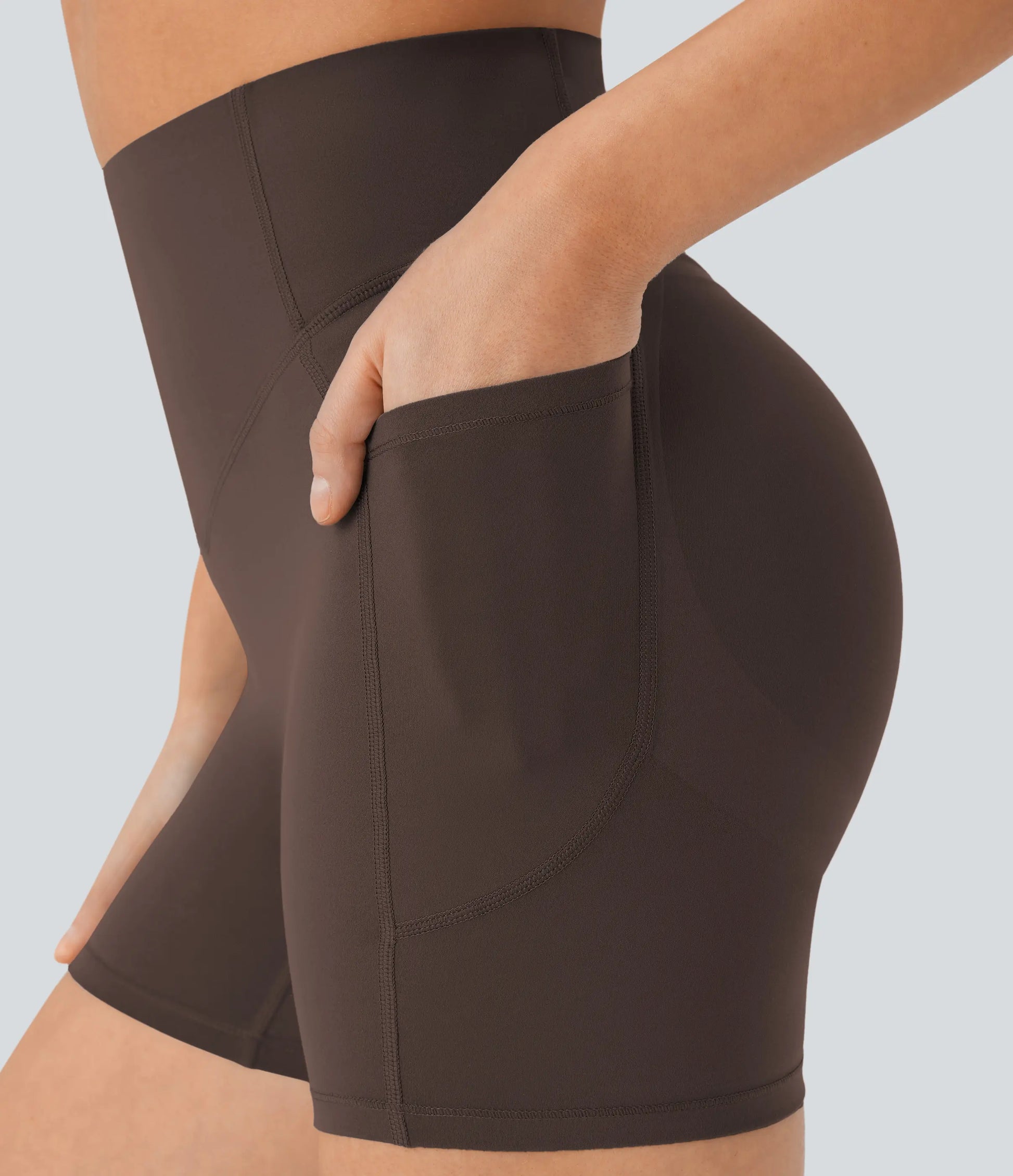 Halara Ultrasculpt High-Waisted Biker Shorts with Scrunch Butt Lifting and Tummy Control, Featuring Side Pockets, Available in 5" and 7" Lengths